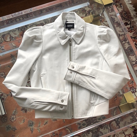 Lamarque White Leather Jacket - Picture 5 of 15